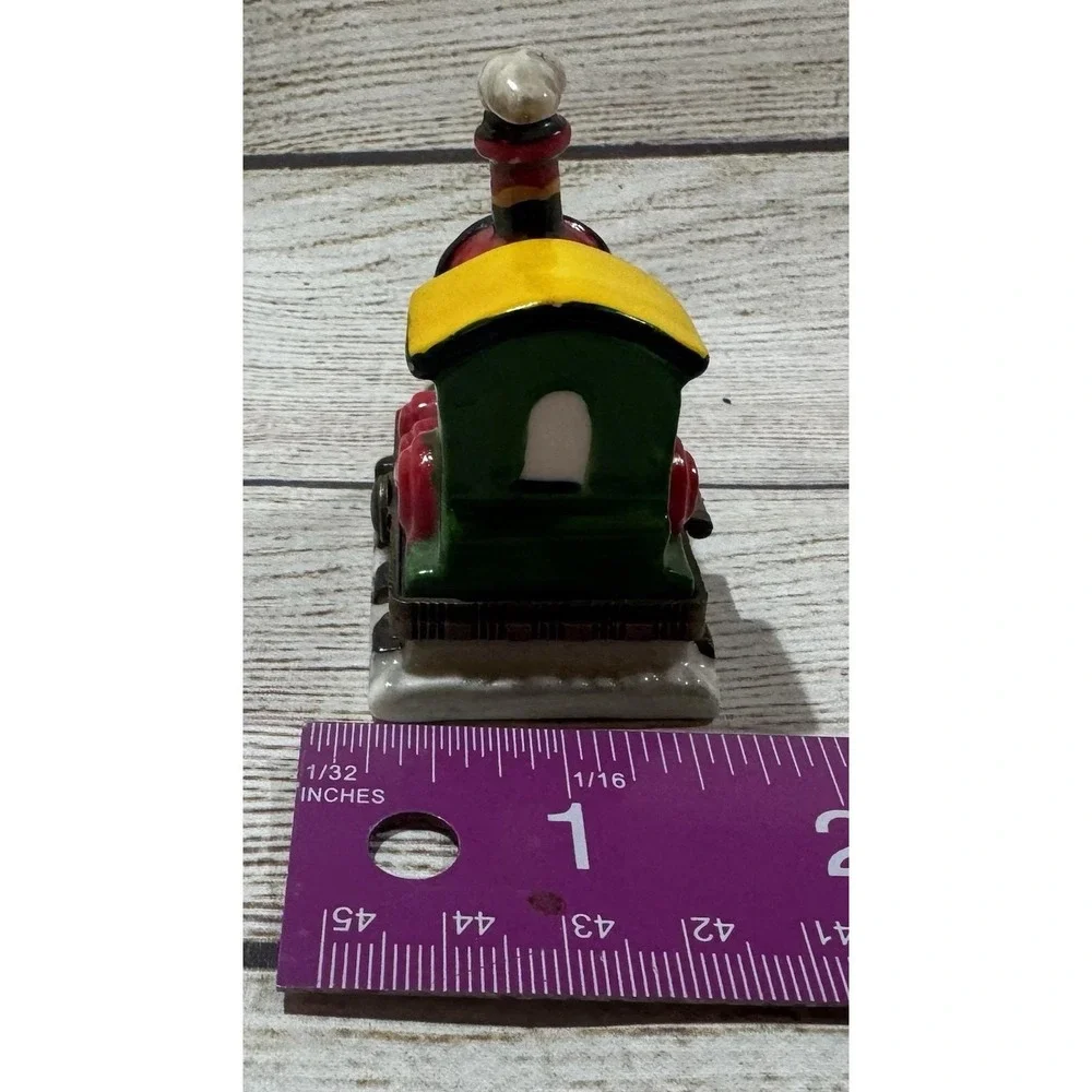 Trinket Box Steam Engine Shape Ceramic Hinged Keepsake Box Colorful Train T12